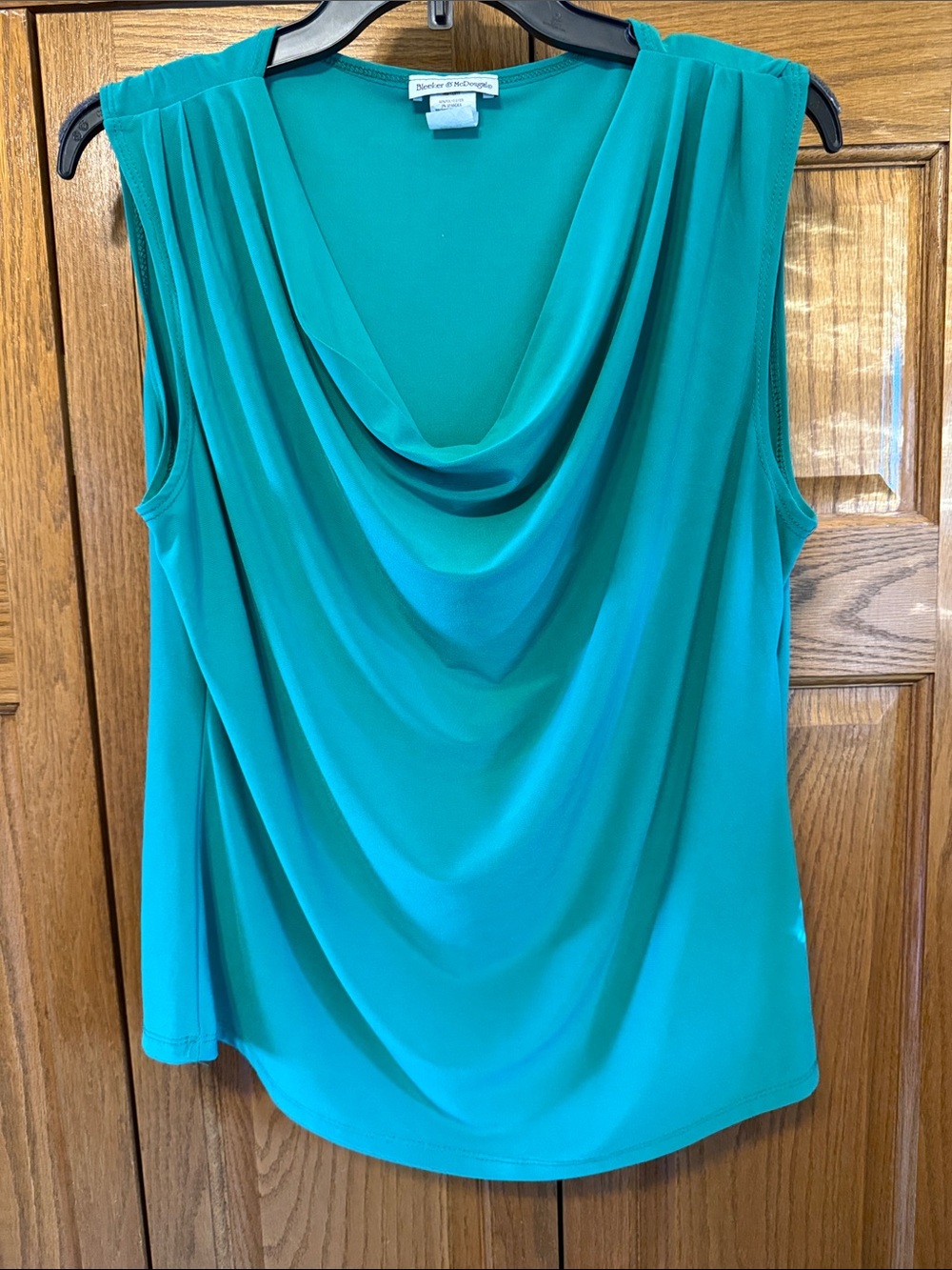 Bleeker & McDougal Sleeveless Cowl Neck Camisole - Green - XL